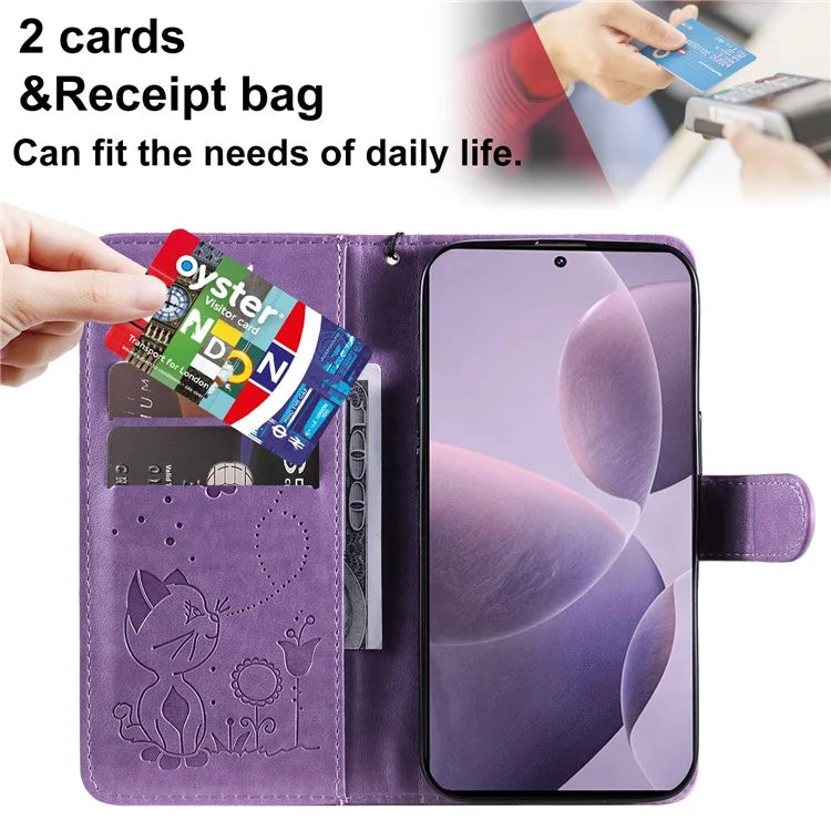 KT Imprinting Flower Series-4 For Xiaomi Redmi K70 5G / K70 Pro 5G / Poco F6 Pro 5G Case Leather Phone Cover