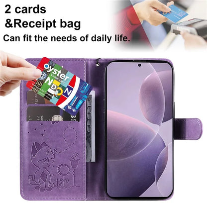 KT Imprinting Flower Series-4 For Xiaomi Redmi K70 5G / K70 Pro 5G / Poco F6 Pro 5G Case Leather Phone Cover