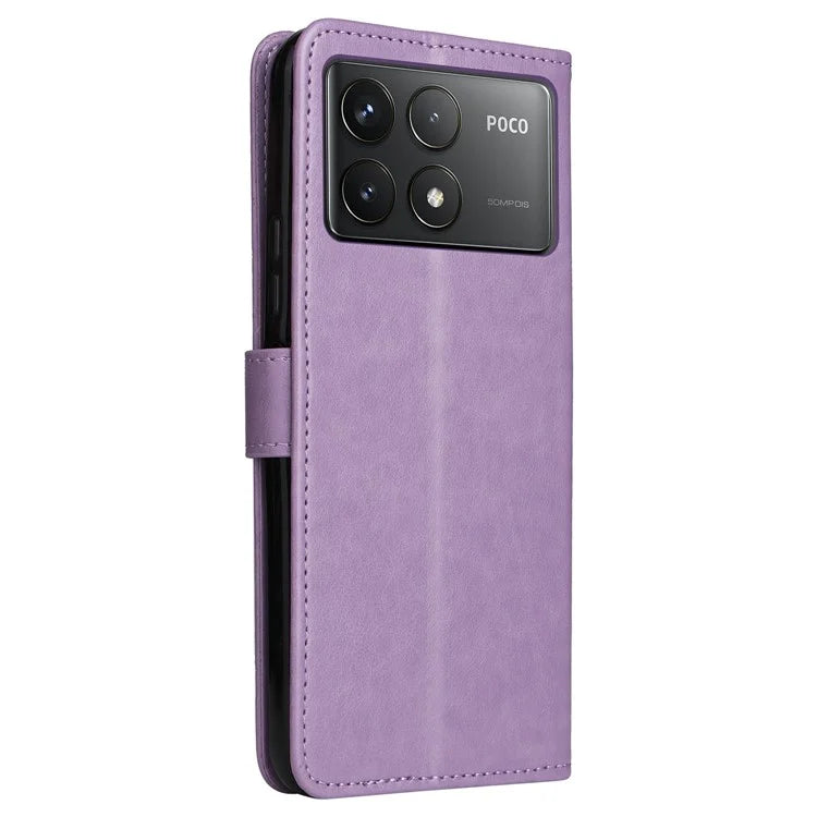 KT Imprinting Flower Series-4 For Xiaomi Redmi K70 5G / K70 Pro 5G / Poco F6 Pro 5G Case Leather Phone Cover