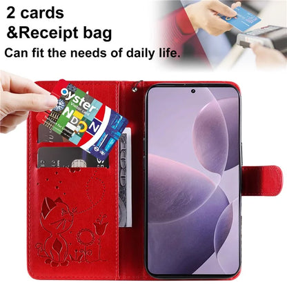 KT Imprinting Flower Series-4 For Xiaomi Redmi K70 5G / K70 Pro 5G / Poco F6 Pro 5G Case Leather Phone Cover