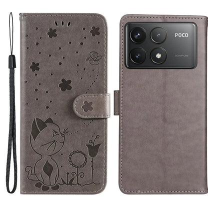 KT Imprinting Flower Series-4 For Xiaomi Redmi K70 5G / K70 Pro 5G / Poco F6 Pro 5G Case Leather Phone Cover
