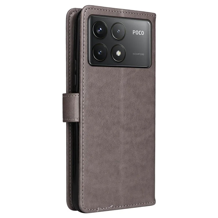 KT Imprinting Flower Series-4 For Xiaomi Redmi K70 5G / K70 Pro 5G / Poco F6 Pro 5G Case Leather Phone Cover