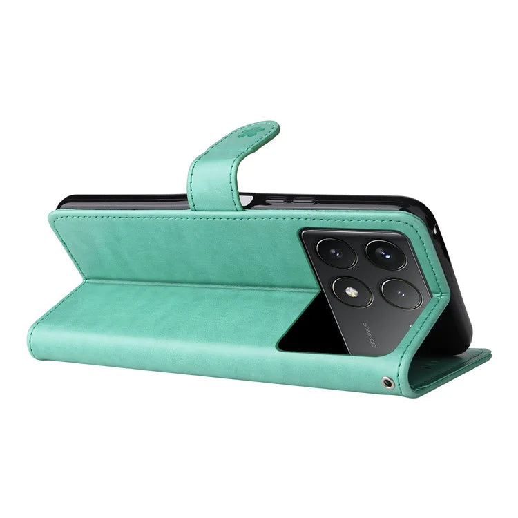 KT Imprinting Flower Series-4 For Xiaomi Redmi K70 5G / K70 Pro 5G / Poco F6 Pro 5G Case Leather Phone Cover