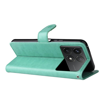 KT Imprinting Flower Series-4 For Xiaomi Redmi K70 5G / K70 Pro 5G / Poco F6 Pro 5G Case Leather Phone Cover