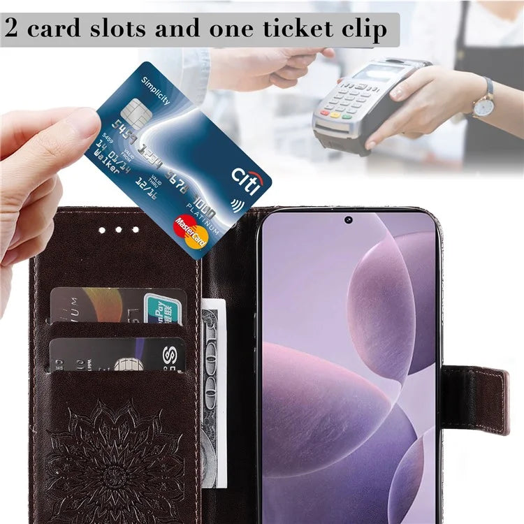 KT Imprinting Flower Series-1 For Xiaomi Redmi K70 5G / K70 Pro 5G / Poco F6 Pro 5G Case Wallet Leather Phone Cover