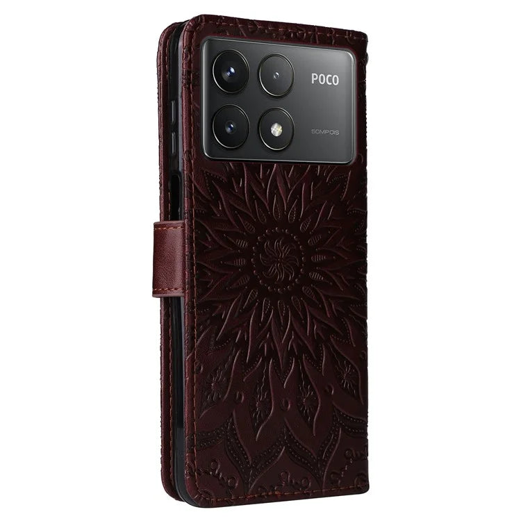 KT Imprinting Flower Series-1 For Xiaomi Redmi K70 5G / K70 Pro 5G / Poco F6 Pro 5G Case Wallet Leather Phone Cover