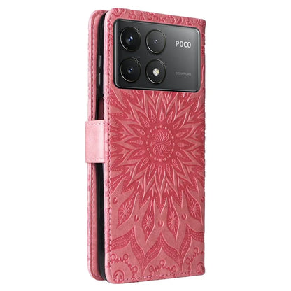 KT Imprinting Flower Series-1 For Xiaomi Redmi K70 5G / K70 Pro 5G / Poco F6 Pro 5G Case Wallet Leather Phone Cover