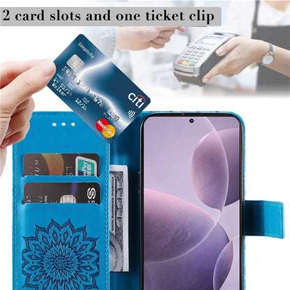 KT Imprinting Flower Series-1 For Xiaomi Redmi K70 5G / K70 Pro 5G / Poco F6 Pro 5G Case Wallet Leather Phone Cover