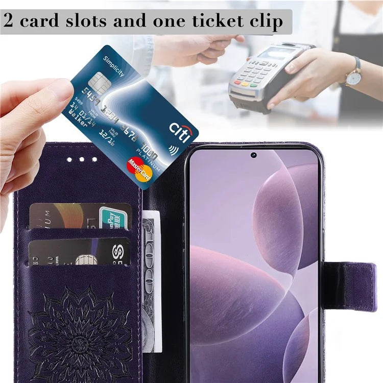 KT Imprinting Flower Series-1 For Xiaomi Redmi K70 5G / K70 Pro 5G / Poco F6 Pro 5G Case Wallet Leather Phone Cover