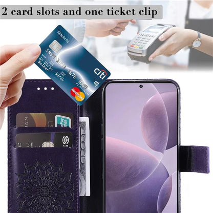 KT Imprinting Flower Series-1 For Xiaomi Redmi K70 5G / K70 Pro 5G / Poco F6 Pro 5G Case Wallet Leather Phone Cover