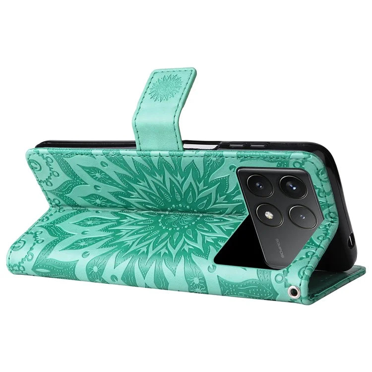 KT Imprinting Flower Series-1 For Xiaomi Redmi K70 5G / K70 Pro 5G / Poco F6 Pro 5G Case Wallet Leather Phone Cover