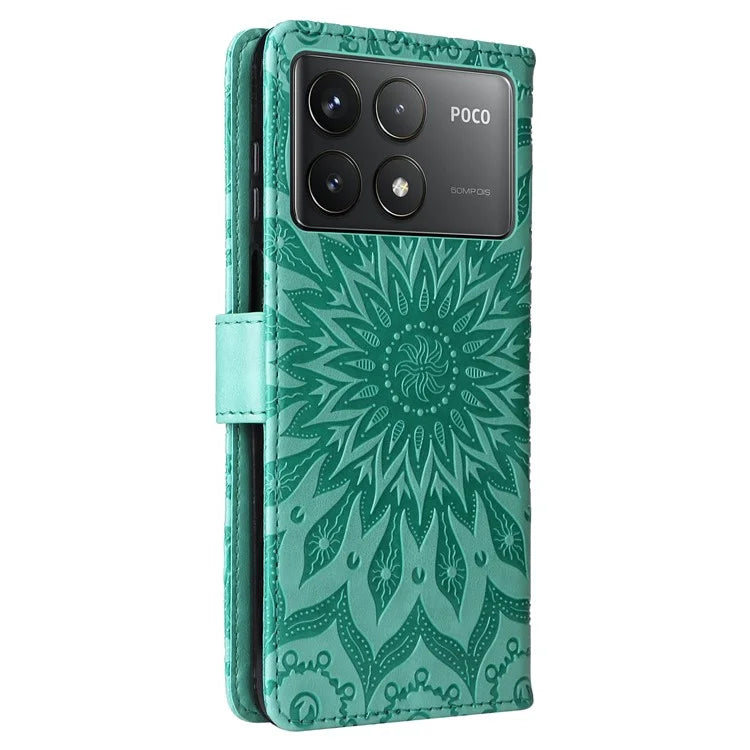 KT Imprinting Flower Series-1 For Xiaomi Redmi K70 5G / K70 Pro 5G / Poco F6 Pro 5G Case Wallet Leather Phone Cover