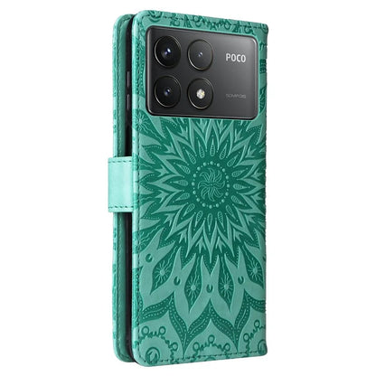 KT Imprinting Flower Series-1 For Xiaomi Redmi K70 5G / K70 Pro 5G / Poco F6 Pro 5G Case Wallet Leather Phone Cover