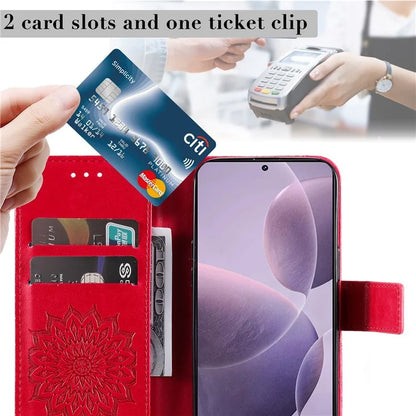 KT Imprinting Flower Series-1 For Xiaomi Redmi K70 5G / K70 Pro 5G / Poco F6 Pro 5G Case Wallet Leather Phone Cover