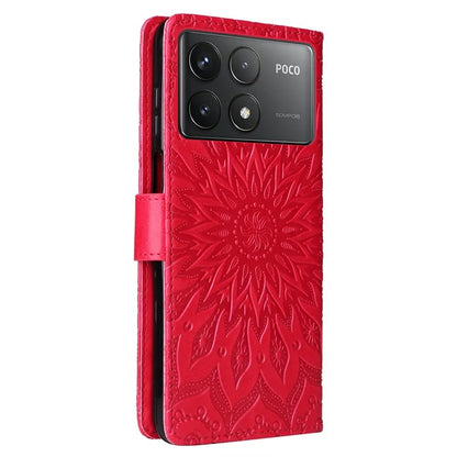 KT Imprinting Flower Series-1 For Xiaomi Redmi K70 5G / K70 Pro 5G / Poco F6 Pro 5G Case Wallet Leather Phone Cover