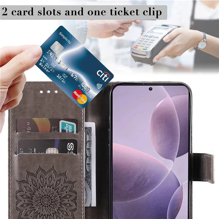 KT Imprinting Flower Series-1 For Xiaomi Redmi K70 5G / K70 Pro 5G / Poco F6 Pro 5G Case Wallet Leather Phone Cover