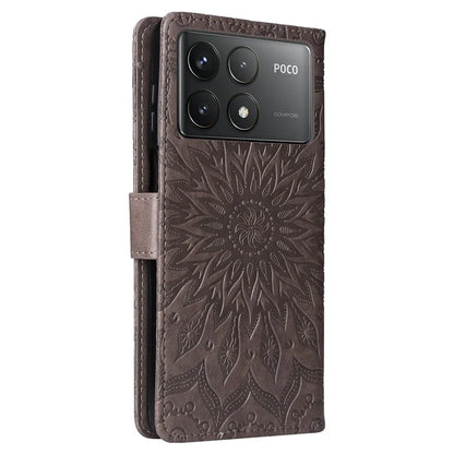 KT Imprinting Flower Series-1 For Xiaomi Redmi K70 5G / K70 Pro 5G / Poco F6 Pro 5G Case Wallet Leather Phone Cover