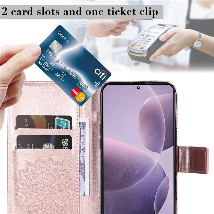 KT Imprinting Flower Series-1 For Xiaomi Redmi K70 5G / K70 Pro 5G / Poco F6 Pro 5G Case Wallet Leather Phone Cover