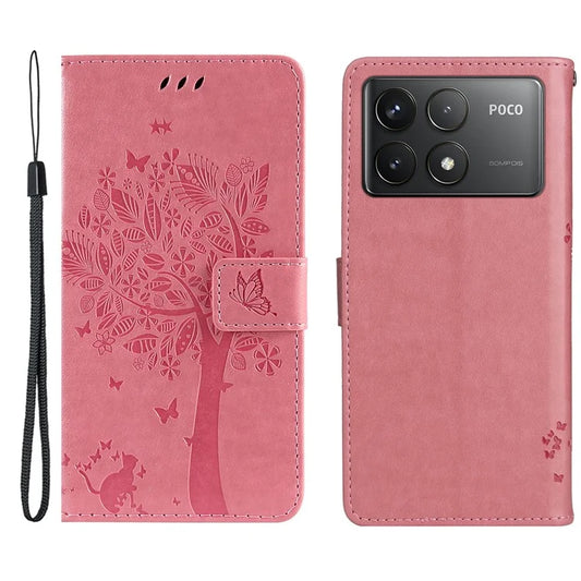 KT Imprinting Flower Series-3 For Xiaomi Redmi K70 5G / K70 Pro 5G / Poco F6 Pro 5G Leather Phone Case