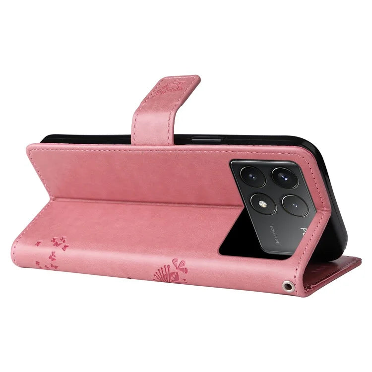 KT Imprinting Flower Series-3 For Xiaomi Redmi K70 5G / K70 Pro 5G / Poco F6 Pro 5G Leather Phone Case