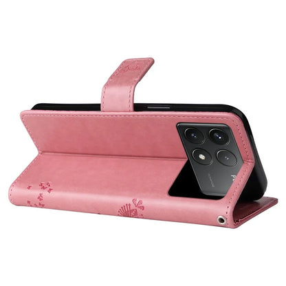 KT Imprinting Flower Series-3 For Xiaomi Redmi K70 5G / K70 Pro 5G / Poco F6 Pro 5G Leather Phone Case