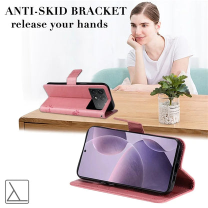 KT Imprinting Flower Series-3 For Xiaomi Redmi K70 5G / K70 Pro 5G / Poco F6 Pro 5G Leather Phone Case