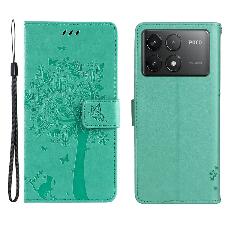 KT Imprinting Flower Series-3 For Xiaomi Redmi K70 5G / K70 Pro 5G / Poco F6 Pro 5G Leather Phone Case
