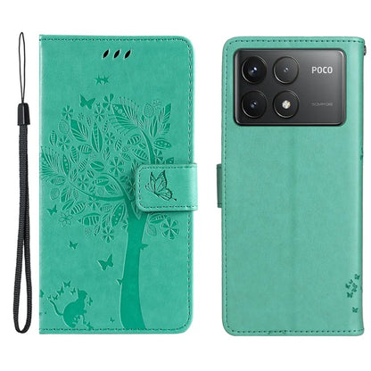 KT Imprinting Flower Series-3 For Xiaomi Redmi K70 5G / K70 Pro 5G / Poco F6 Pro 5G Leather Phone Case