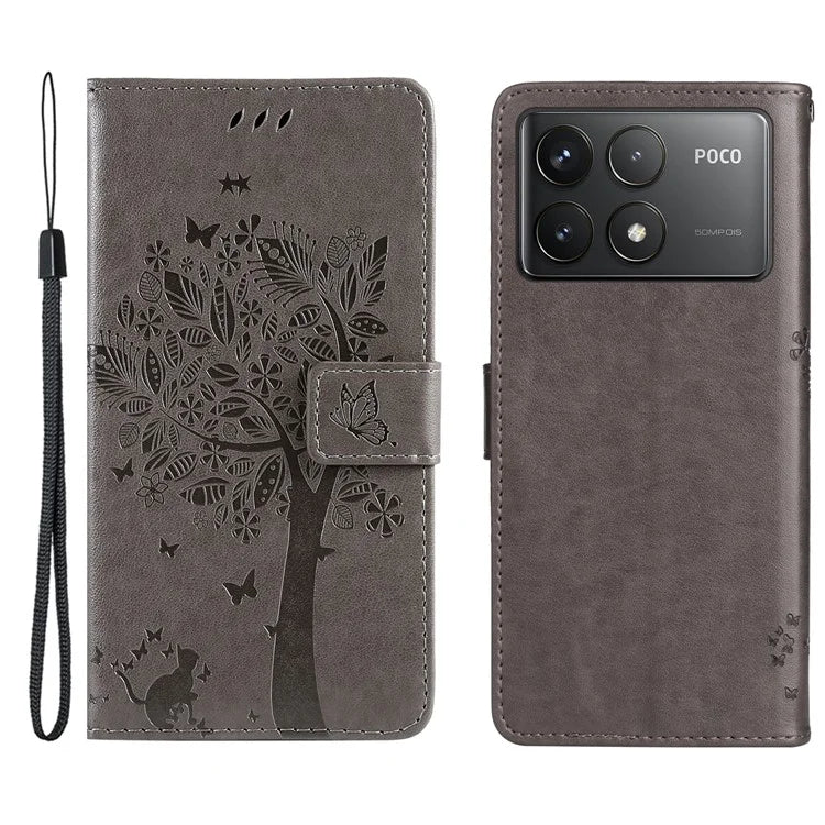KT Imprinting Flower Series-3 For Xiaomi Redmi K70 5G / K70 Pro 5G / Poco F6 Pro 5G Leather Phone Case