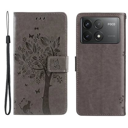 KT Imprinting Flower Series-3 For Xiaomi Redmi K70 5G / K70 Pro 5G / Poco F6 Pro 5G Leather Phone Case