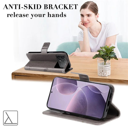 KT Imprinting Flower Series-3 For Xiaomi Redmi K70 5G / K70 Pro 5G / Poco F6 Pro 5G Leather Phone Case