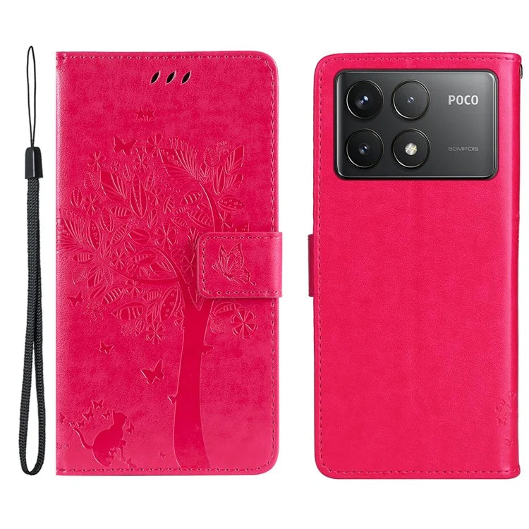 KT Imprinting Flower Series-3 For Xiaomi Redmi K70 5G / K70 Pro 5G / Poco F6 Pro 5G Leather Phone Case