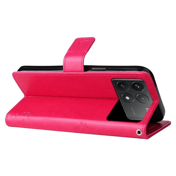 KT Imprinting Flower Series-3 For Xiaomi Redmi K70 5G / K70 Pro 5G / Poco F6 Pro 5G Leather Phone Case