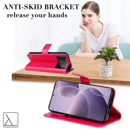 KT Imprinting Flower Series-3 For Xiaomi Redmi K70 5G / K70 Pro 5G / Poco F6 Pro 5G Leather Phone Case