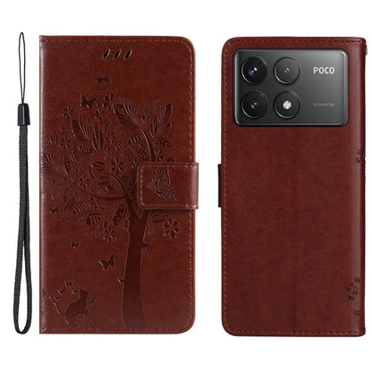 KT Imprinting Flower Series-3 For Xiaomi Redmi K70 5G / K70 Pro 5G / Poco F6 Pro 5G Leather Phone Case