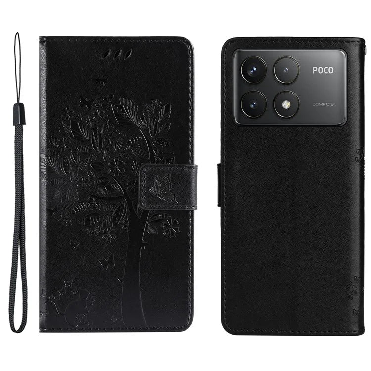 KT Imprinting Flower Series-3 For Xiaomi Redmi K70 5G / K70 Pro 5G / Poco F6 Pro 5G Leather Phone Case