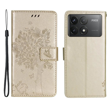 KT Imprinting Flower Series-3 For Xiaomi Redmi K70 5G / K70 Pro 5G / Poco F6 Pro 5G Leather Phone Case