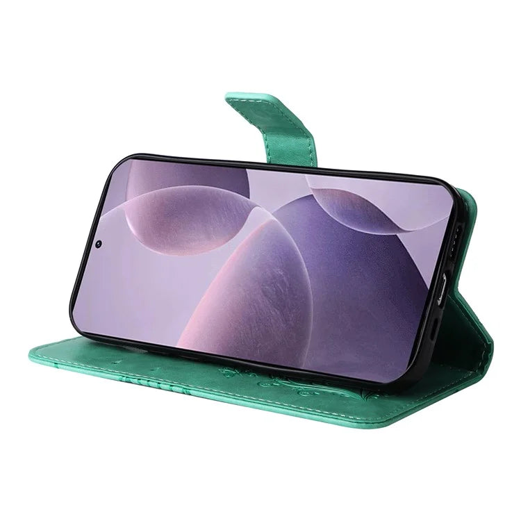 KT Imprinting Flower Series-2 For Xiaomi Redmi K70 5G / K70 Pro 5G / Poco F6 Pro 5G Case Butterfly Leather Phone Cover