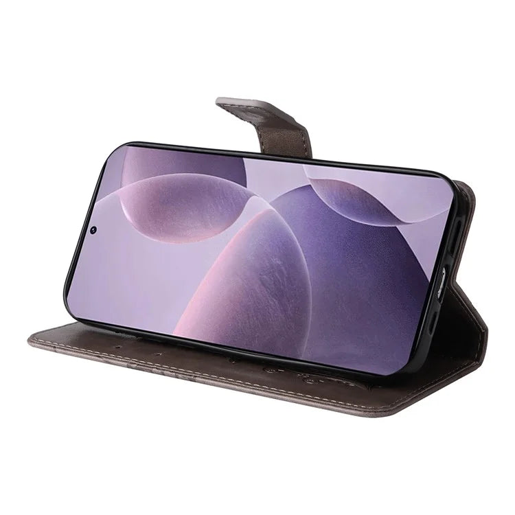 KT Imprinting Flower Series-2 For Xiaomi Redmi K70 5G / K70 Pro 5G / Poco F6 Pro 5G Case Butterfly Leather Phone Cover