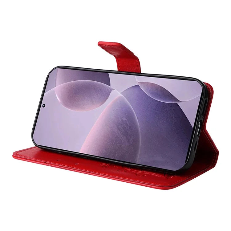 KT Imprinting Flower Series-2 For Xiaomi Redmi K70 5G / K70 Pro 5G / Poco F6 Pro 5G Case Butterfly Leather Phone Cover