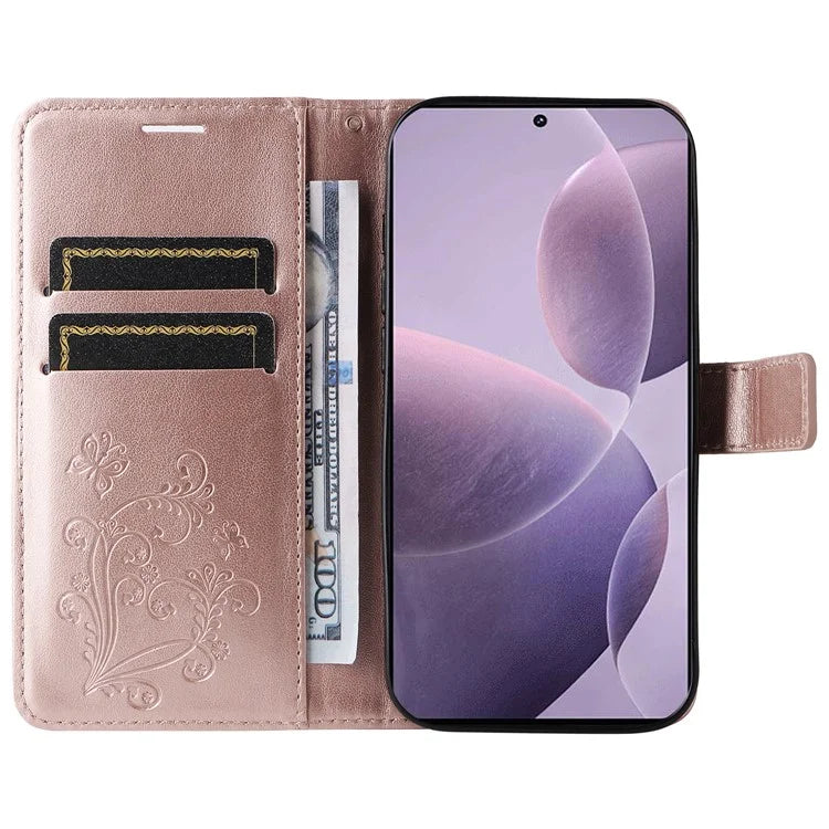 KT Imprinting Flower Series-2 For Xiaomi Redmi K70 5G / K70 Pro 5G / Poco F6 Pro 5G Case Butterfly Leather Phone Cover