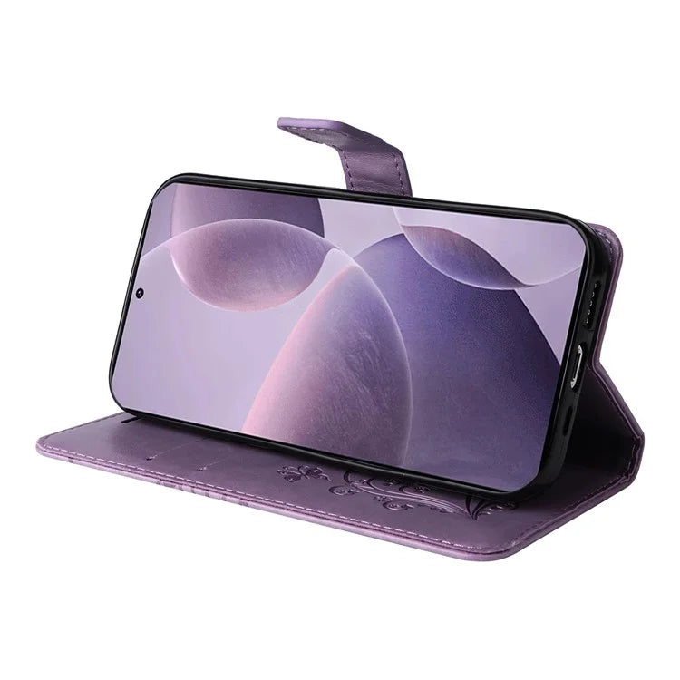 KT Imprinting Flower Series-2 For Xiaomi Redmi K70 5G / K70 Pro 5G / Poco F6 Pro 5G Case Butterfly Leather Phone Cover