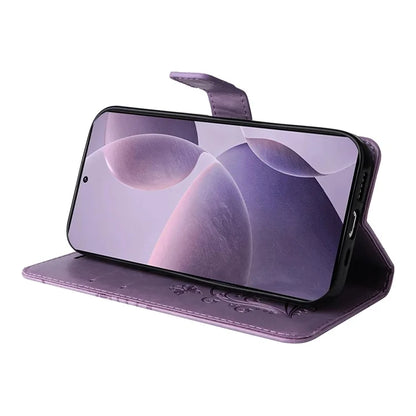 KT Imprinting Flower Series-2 For Xiaomi Redmi K70 5G / K70 Pro 5G / Poco F6 Pro 5G Case Butterfly Leather Phone Cover