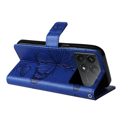 KT Imprinting Flower Series-2 For Xiaomi Redmi K70 5G / K70 Pro 5G / Poco F6 Pro 5G Case Butterfly Leather Phone Cover