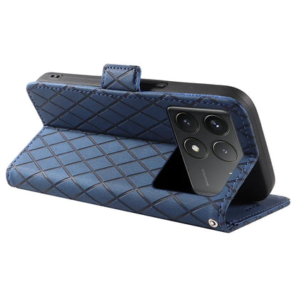 For Xiaomi Poco F6 Pro 5G / Redmi K70 5G / K70 Pro 5G Leather Case Wallet Rhombus Grid Phone Cover