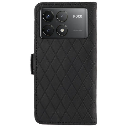 For Xiaomi Poco F6 Pro 5G / Redmi K70 5G / K70 Pro 5G Leather Case Wallet Rhombus Grid Phone Cover