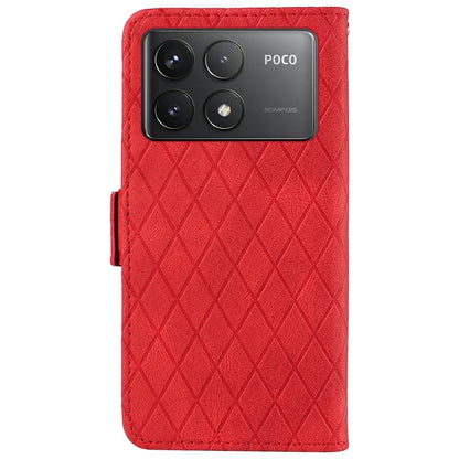 For Xiaomi Poco F6 Pro 5G / Redmi K70 5G / K70 Pro 5G Leather Case Wallet Rhombus Grid Phone Cover