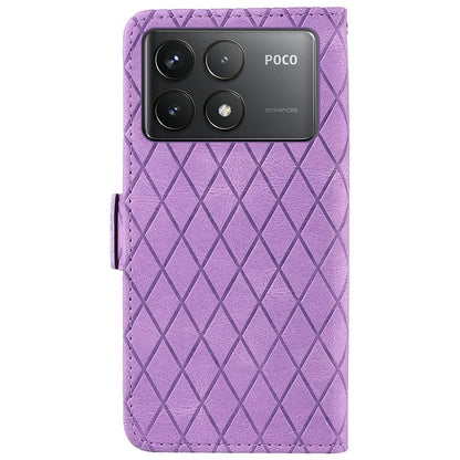 For Xiaomi Poco F6 Pro 5G / Redmi K70 5G / K70 Pro 5G Leather Case Wallet Rhombus Grid Phone Cover