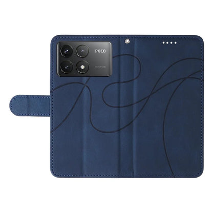 For Xiaomi Poco F6 Pro 5G / Redmi K70 5G / K70 Pro 5G Case Leather Wallet Cover Curved Line