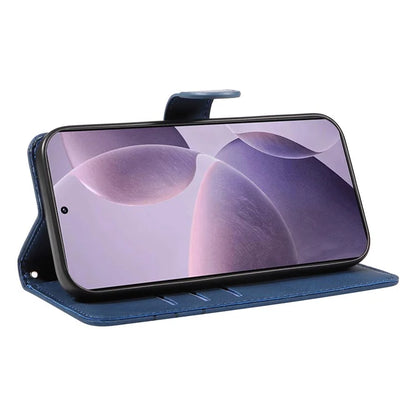 For Xiaomi Poco F6 Pro 5G / Redmi K70 5G / K70 Pro 5G Case Leather Wallet Cover Curved Line